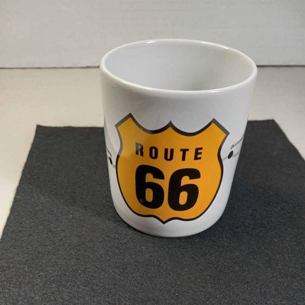 Route 66 Road map Mug for Rand McNally Country Travel Destination Kitsch